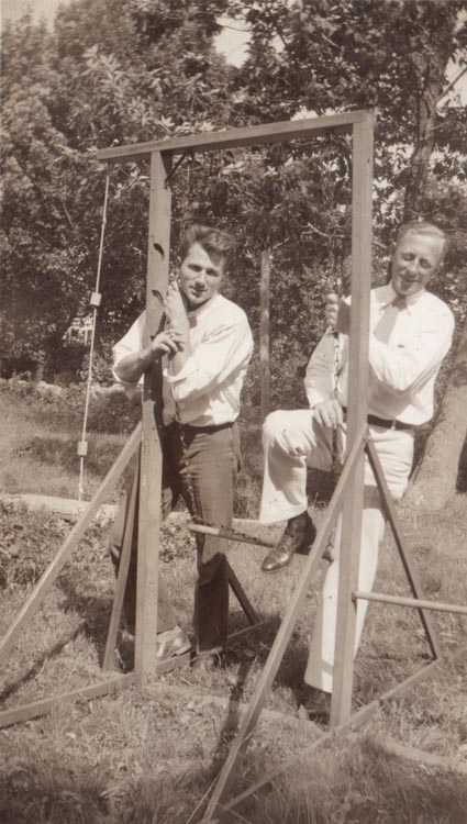 Mary Swanton's friends (one on right is Johnny) copy